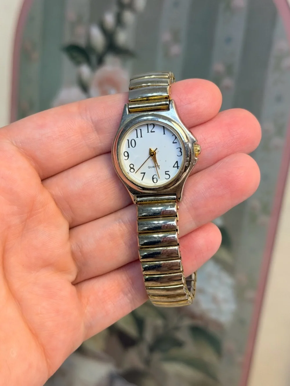 Vintage Women's Two-Tone Gold and Silver Expansion Band Watch